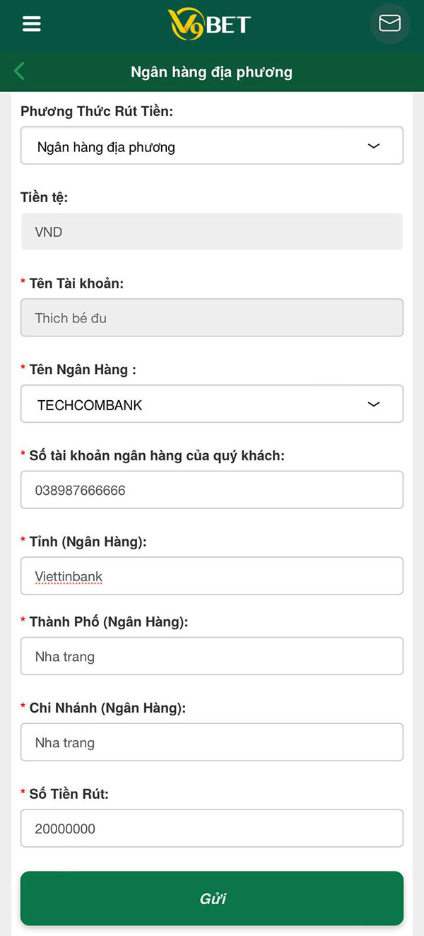 Rút tiền tại V9bet Rút tiền tại V9bet