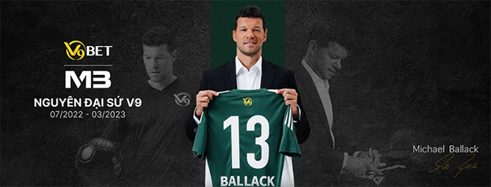 Michael Ballack – Đại sứ thương hiệu V9BET khu vực Châu Á Michael Ballack – Đại sứ thương hiệu V9BET khu vực Châu Á