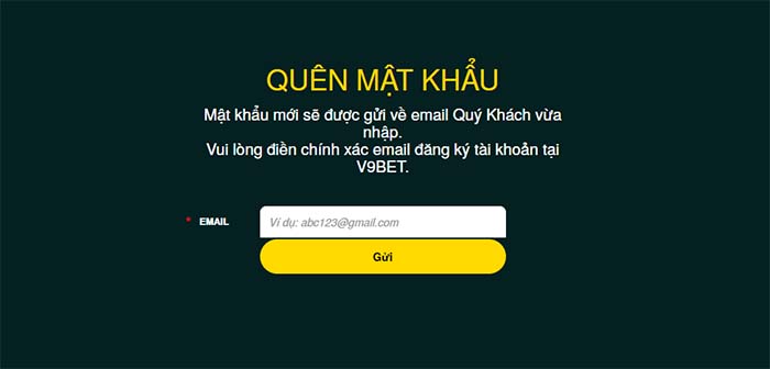 Cách lấy lại tài khoản V9bet khi quên mật khẩu? Cách lấy lại tài khoản V9bet khi quên mật khẩu?